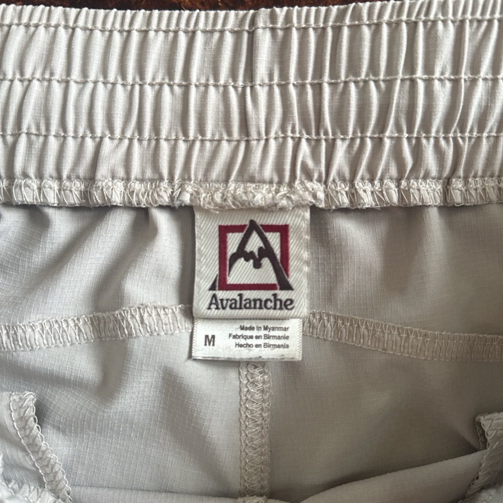 Avalanche Men's Athletic Shorts in Light Cream - Picture 3 of 6